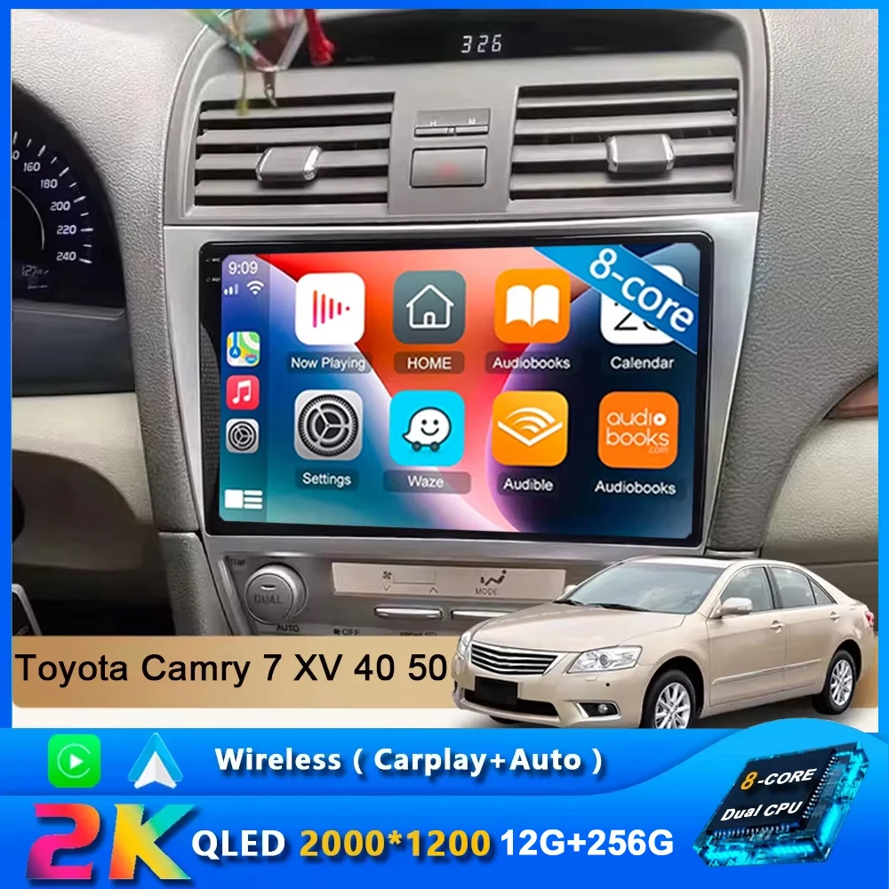2 Din Android 15 Car Radio Multimedia Video Player For Toyota Camry 7 ...