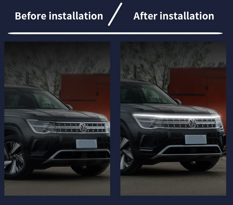 Auto-Start-Scan-Beleuchtung, dynamische Tagfahrlicht-Gittermodifikation, universelle LED-Motorhaubenbeleuchtung, dekorative Beleuchtung – Detail 4