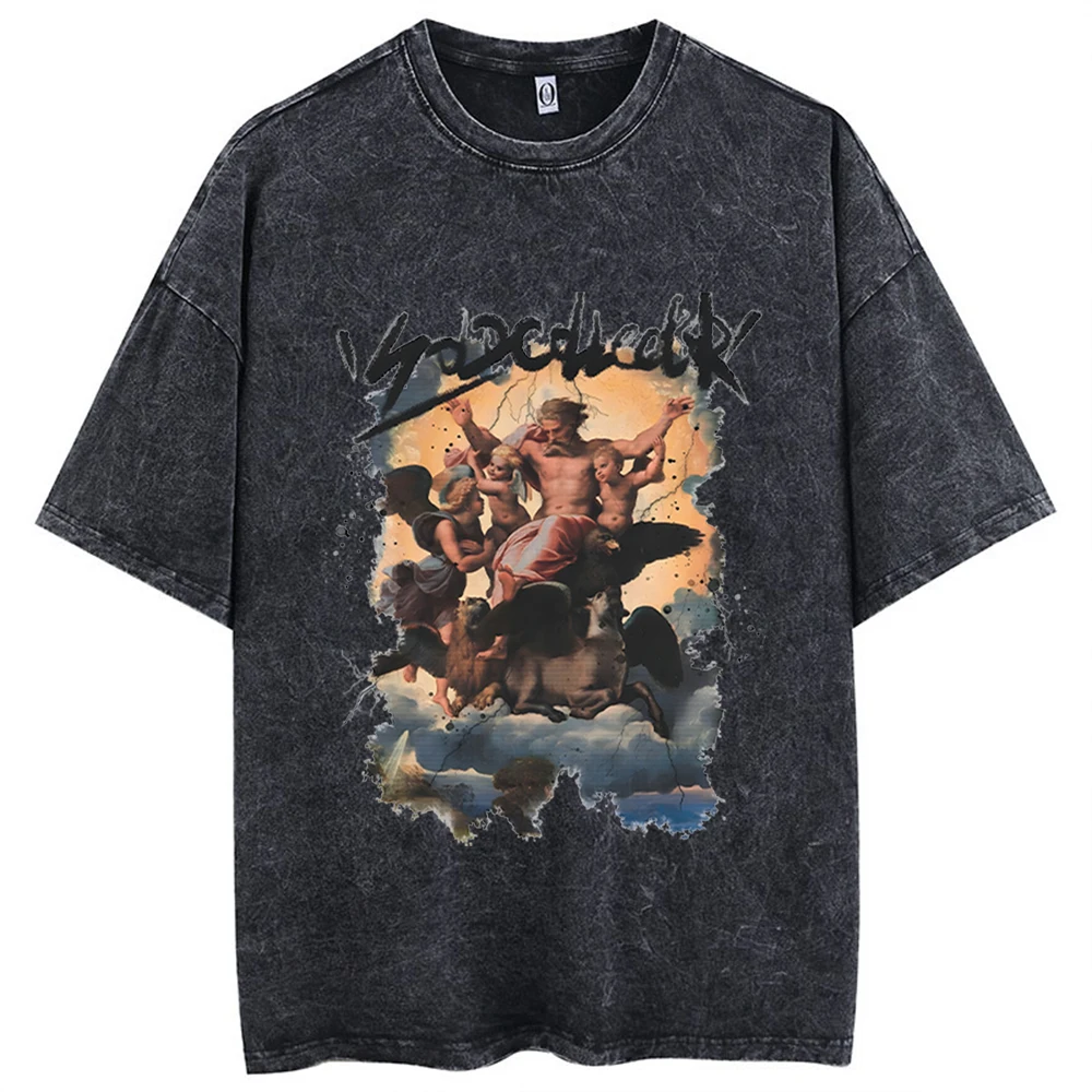 

Футболка мужская оверсайз в стиле хип-хоп с принтом