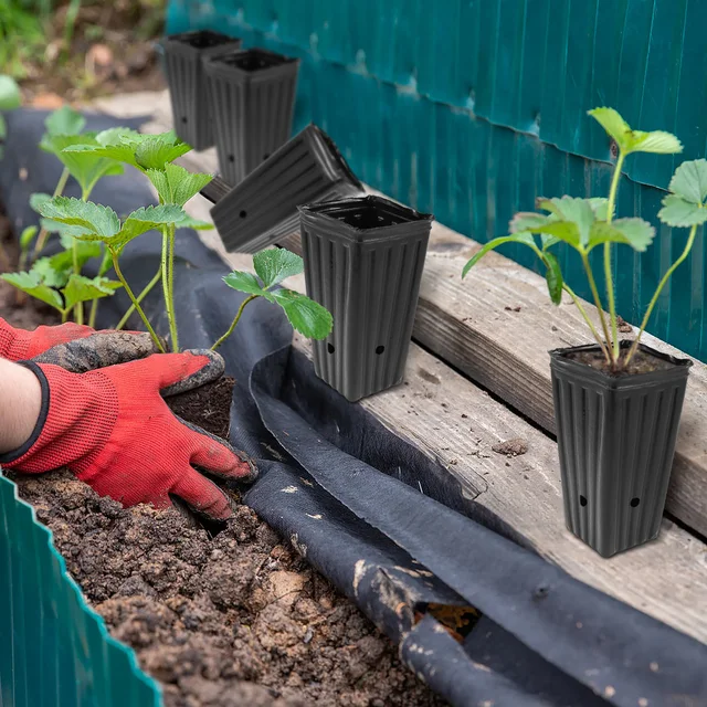 20Db Magas Fa Edény Műanyag Mély Óvoda Treepot 7,8 Hüvelyk Palánták Virágnövény -Tartály, Visszacsatolható Lyukakkal Újrafelhasználható - Image 6