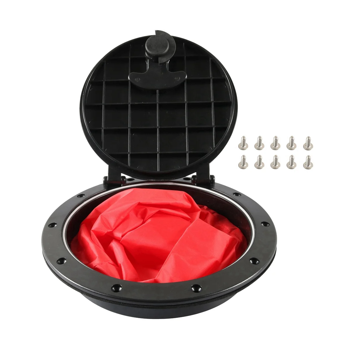 

For Kayak Boat Fishing Rig, Black Exterior Equipment Platform Boat Kayak Accessory Inspection Port