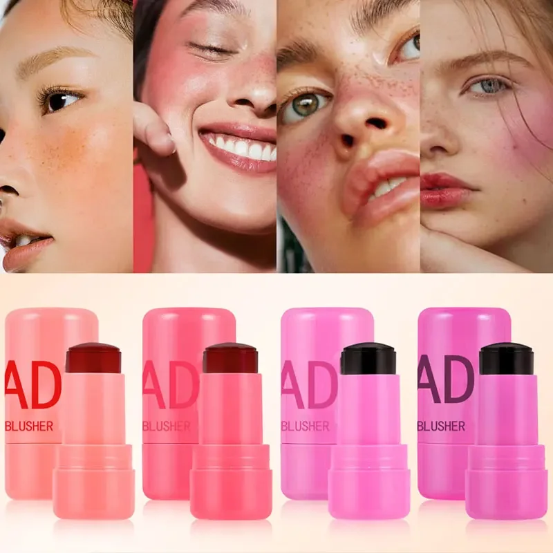 Tint 3-in-1 Milk Jelly Cheek Blush Moisturized Blusher Sticker Water Long Lasting Brighten Matte Facial Contour Rouge Makeup powder blusher blush powder facial blusher