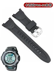 Durable Silicone Rubber Watch Strap for Outdoor Adventure Watches - Men's Collection (Black)