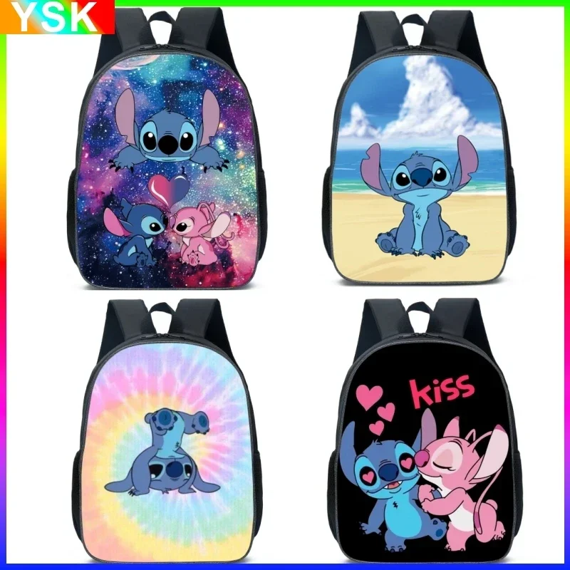 

MINISO Stitch STITCH Backpack Primary and Middle School Students Schoolbag Boys Girls Anime Cartoon School Bag Mochila Cosplay