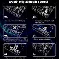REDRAGON SMD RGB MX Low Profile 5.5 Switch 3Pin Clicky Linear Tactile Silent Mechanical Keyboard Red Black Blue Brown Switche - Image 6