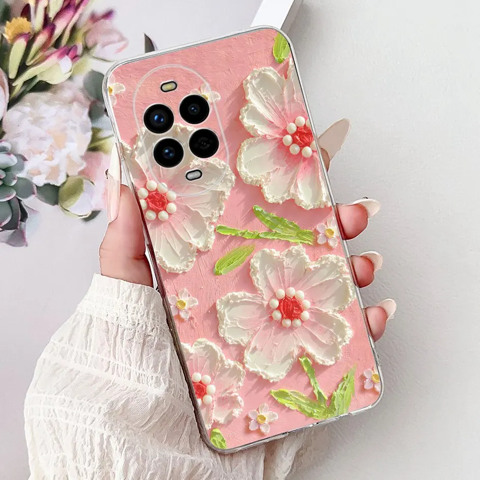 Floral Butterfly Soft Silicone Phone Case - Clear Protective Cover