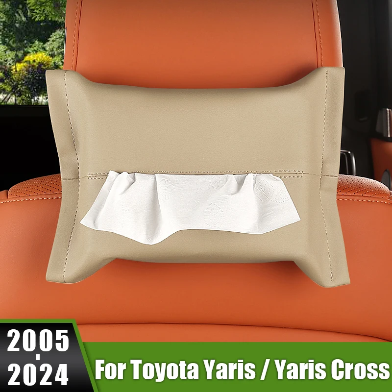

For Toyota Yaris / Yaris Cross 2005-2020 2021 2022 2023 2024 Car Sun Visor Back Seat Hanging Tissue Bag Organizer Accessories