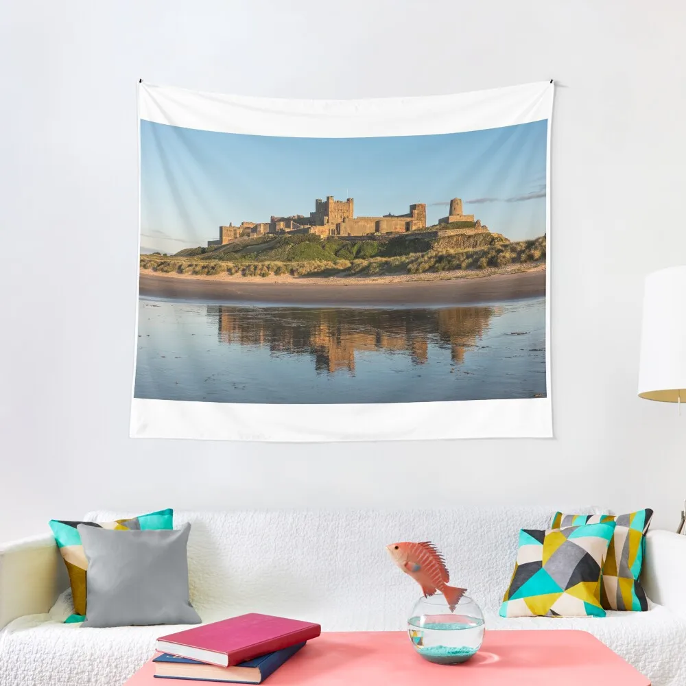 

bamburgh castle and Reflections Tapestry Home Decoration Bedroom Decorations Tapestry