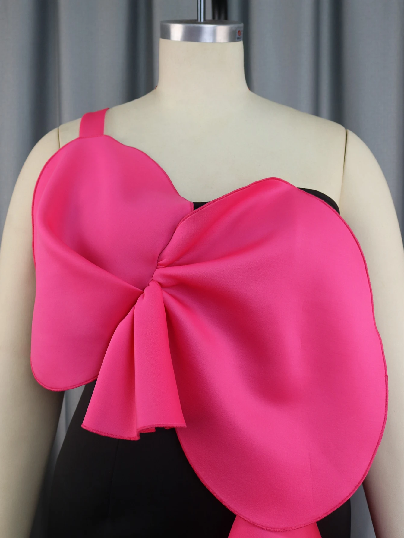 ONTINVA Irregular Dress for Women Plus Size 4XL One Shoulder Ruffles Empire Birthday Evening Event Midi Gowns Summer Outfits