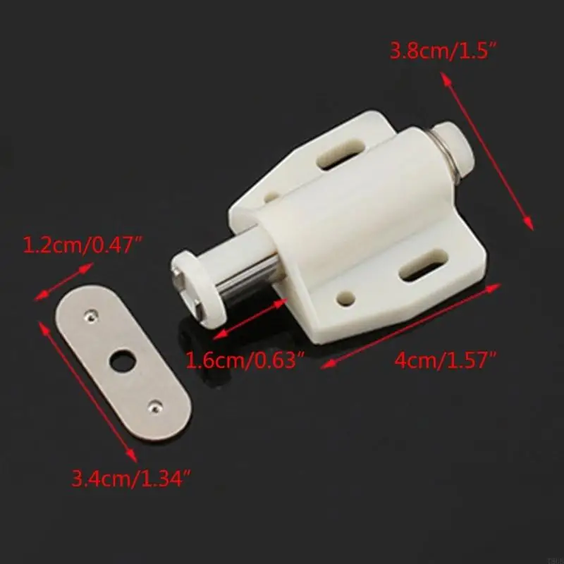 T8UB Pack of 4 Door Catch Push Open & Close Strong Closure Furniture Solution for Cabinets & Wardrobes