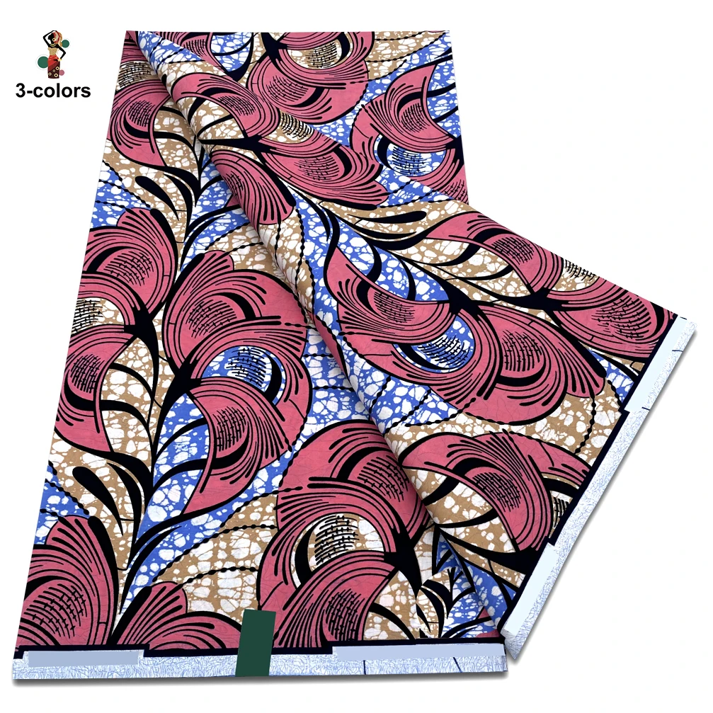 2025 Guaranteed Veritable Original African Wax Print Fabric Real Nigerian 100% Cotton Ankara Wax Fabric Soft Pagne Spuer Batik 5