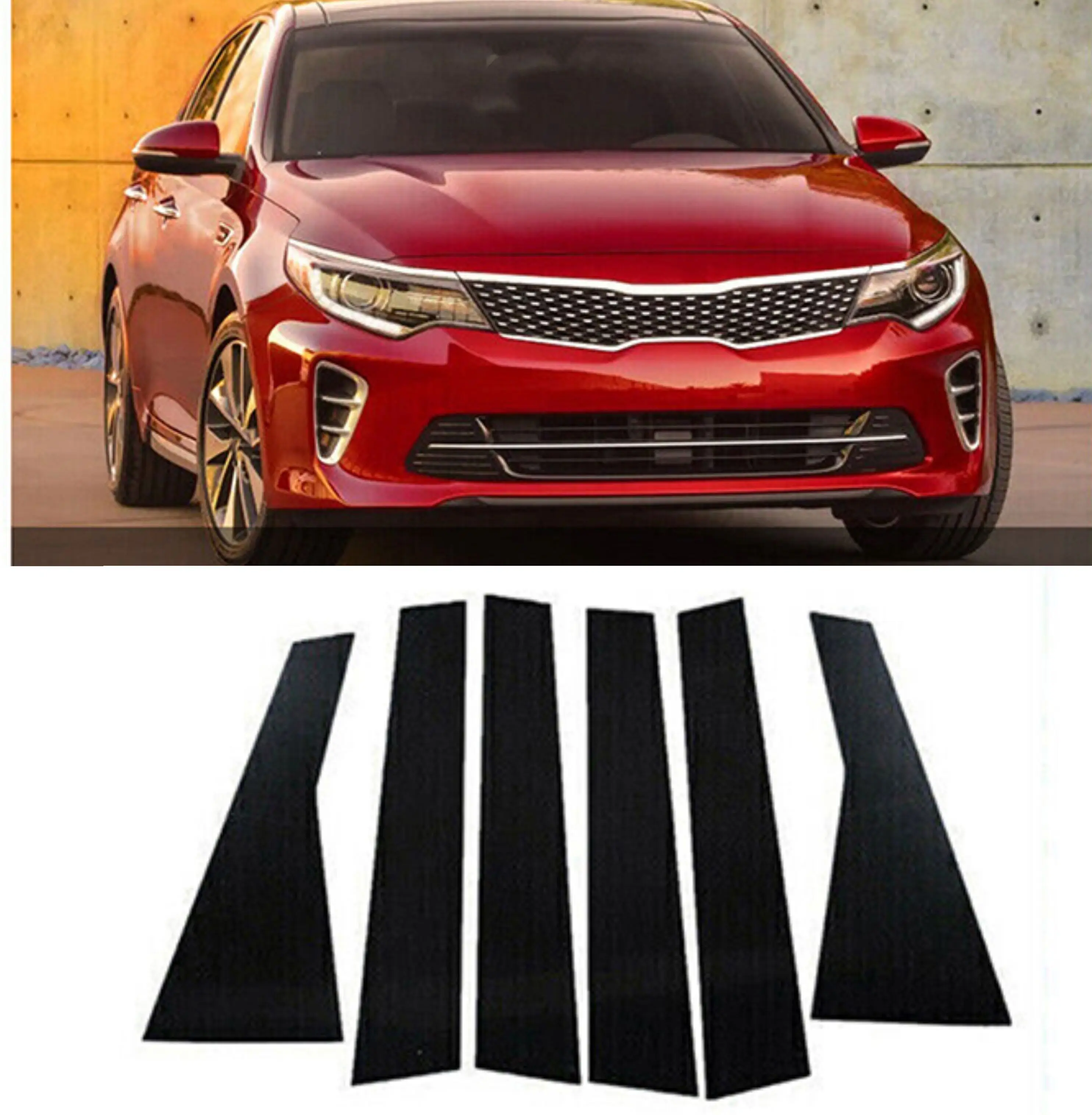 Optima Stickers Car Center Column Sticker Window Pillar Trim Covers For KIA Optima K5 ...