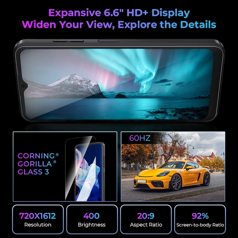 HOTWAV Note 15 Pro Ultra-Thin Smartphone 6.6'' HD+ Display Android 14 5160mAh Mobile Phone 12(4+8)GB+128GB 13MP Cellphone 5