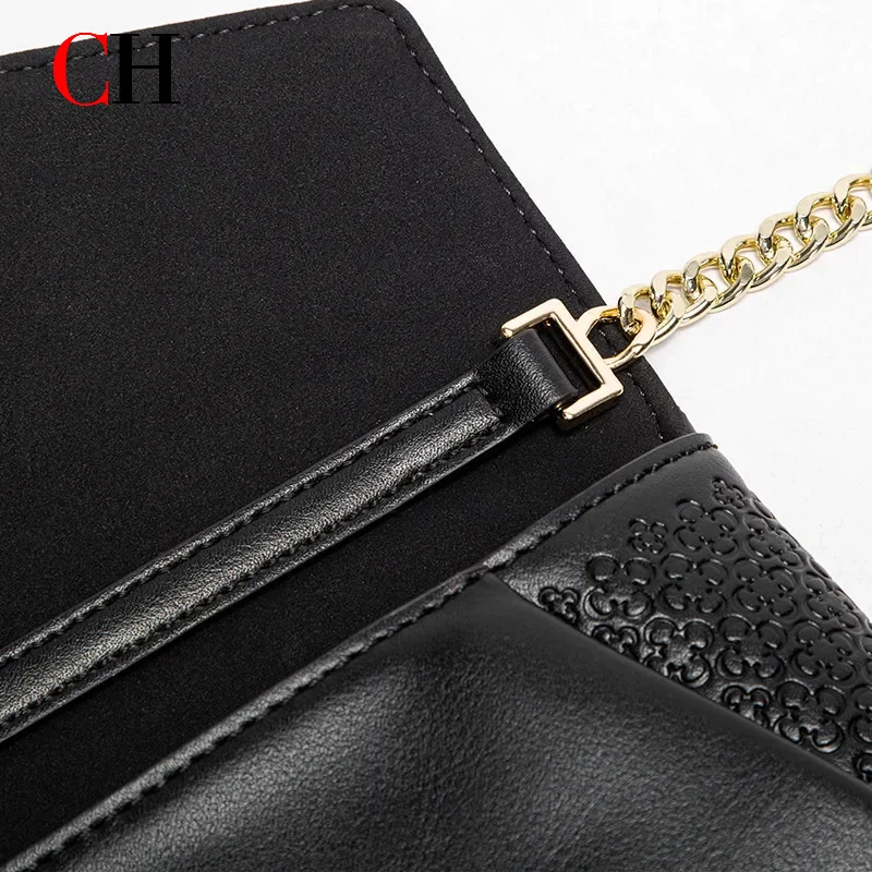 CH Vintage Letter Hardware Envelope Bag Ladies Removable Chain Shoulder Crossbody Handbag Party Evening Bag Comes With Gift Box 4