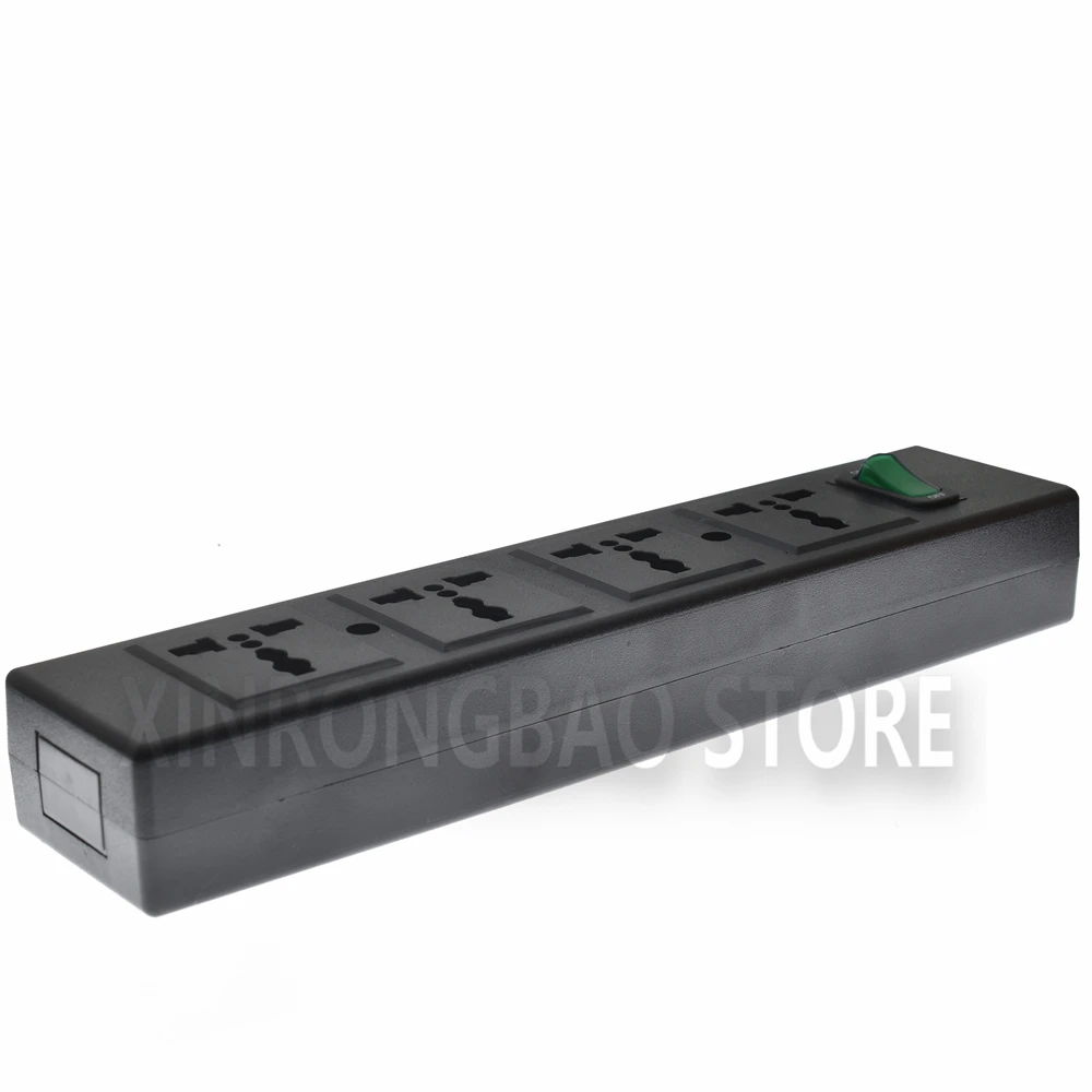 Universal 4-Way Power Strip with Overload Protection and Circuit Breaker