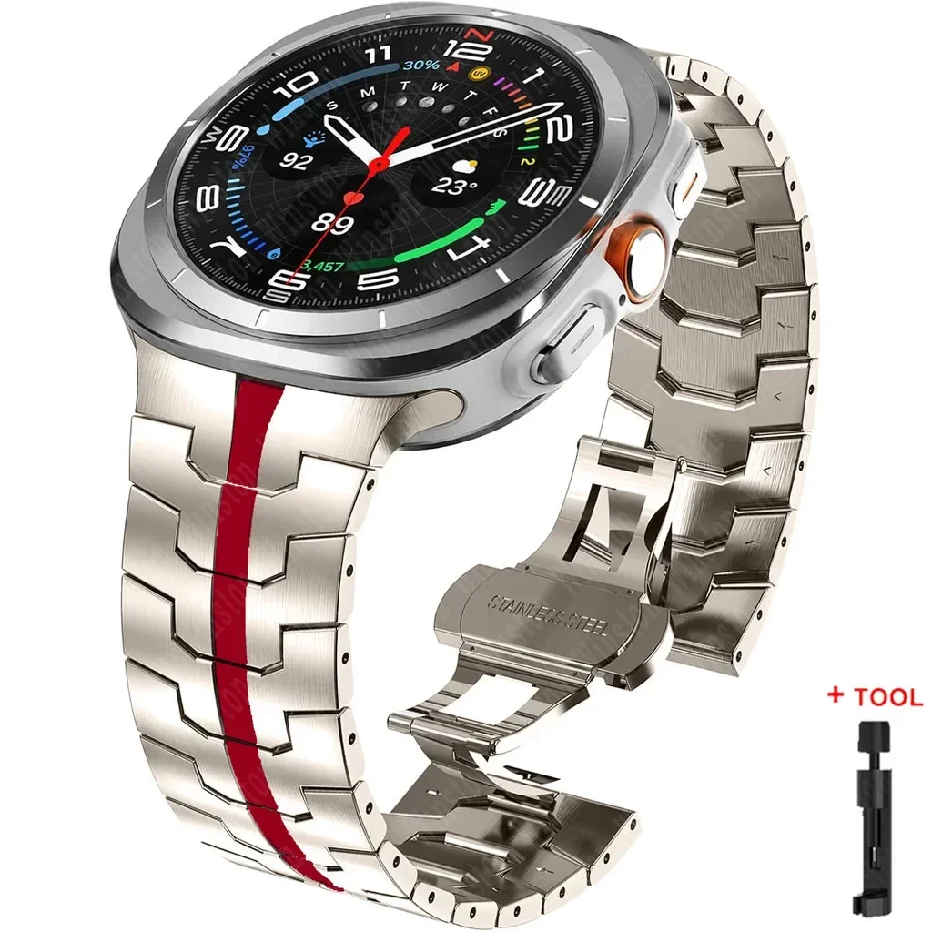 Luxury Titanium Metal Band for Men – Premium Bracelet Strap for Smartwatches