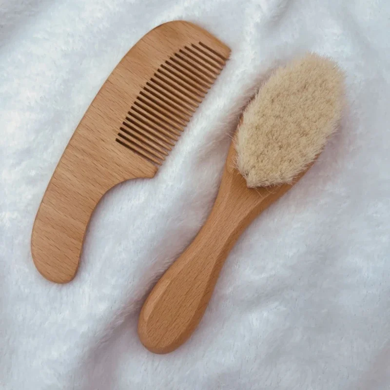 Wooden Baby Hair Brush Comb Soft Baby Bath Brush Clean Hair Body Gentlely Newborn Protect Shower Infant Wash Care Tool hair brush comb hair comb hair comb set wooden handle brush