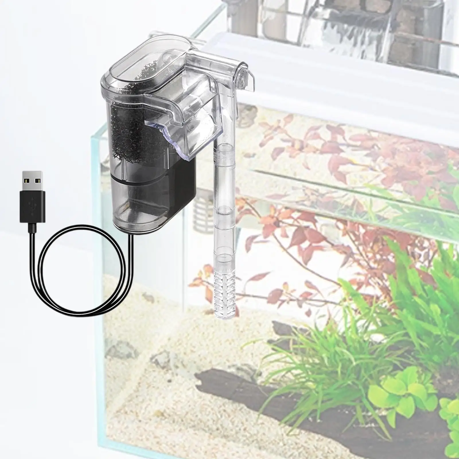 Aquarium Hang on Filter Power Waterfall for Freshwater Saltwater Tank Filter