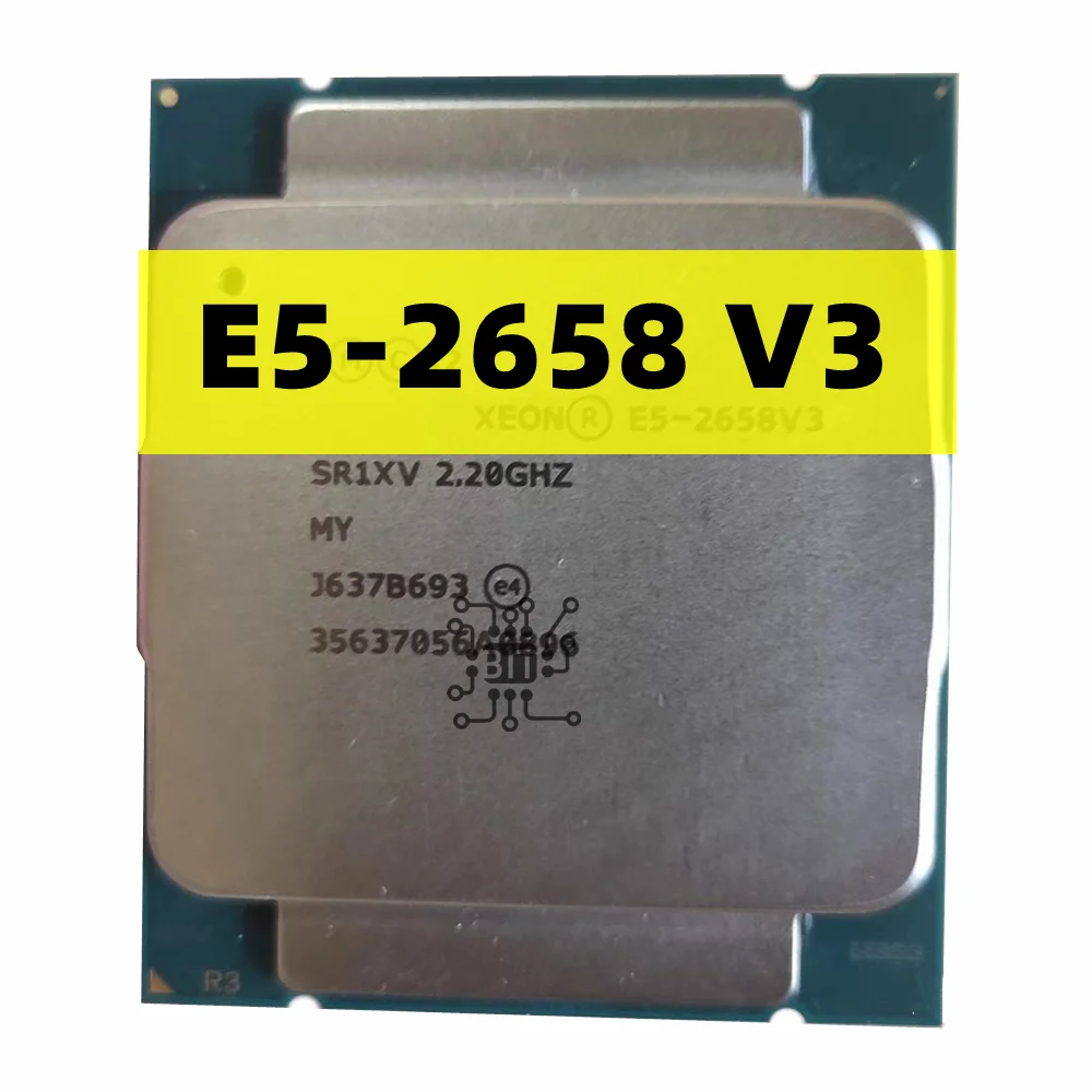Xeon E5-2658 V3 Cpu E5 2658 V3 2.20Ghz 30M 12 Core 22Nm 105W 9.6Gt/S Lga2011-3 E5-2658 V3 Processore Spedizione Gratuita