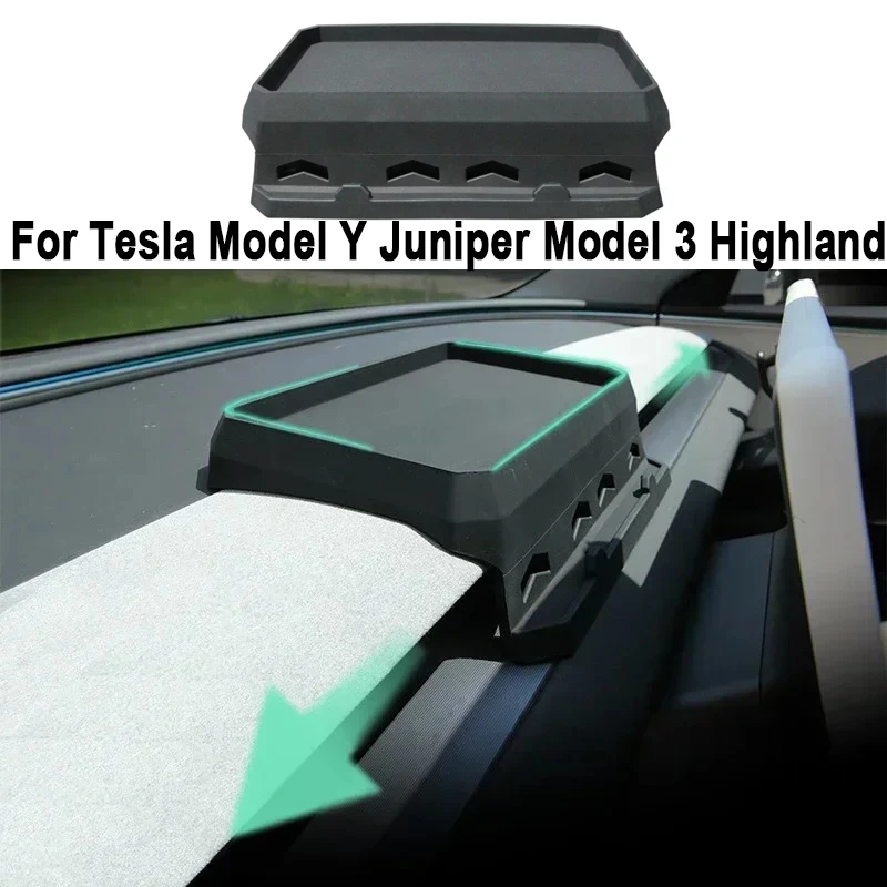 For Tesla Model Y Juniper Model 3 Dashboard ETC Storage Box Center Console Mobile Navigation Tray Holder Storage Car Accessories