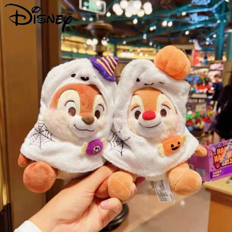 

New Original Disney Chip Dale Soft Plush Toy Ghost Costume Pendant Doll Fans Collect Kawaii Children Halloween Xmas Gifts