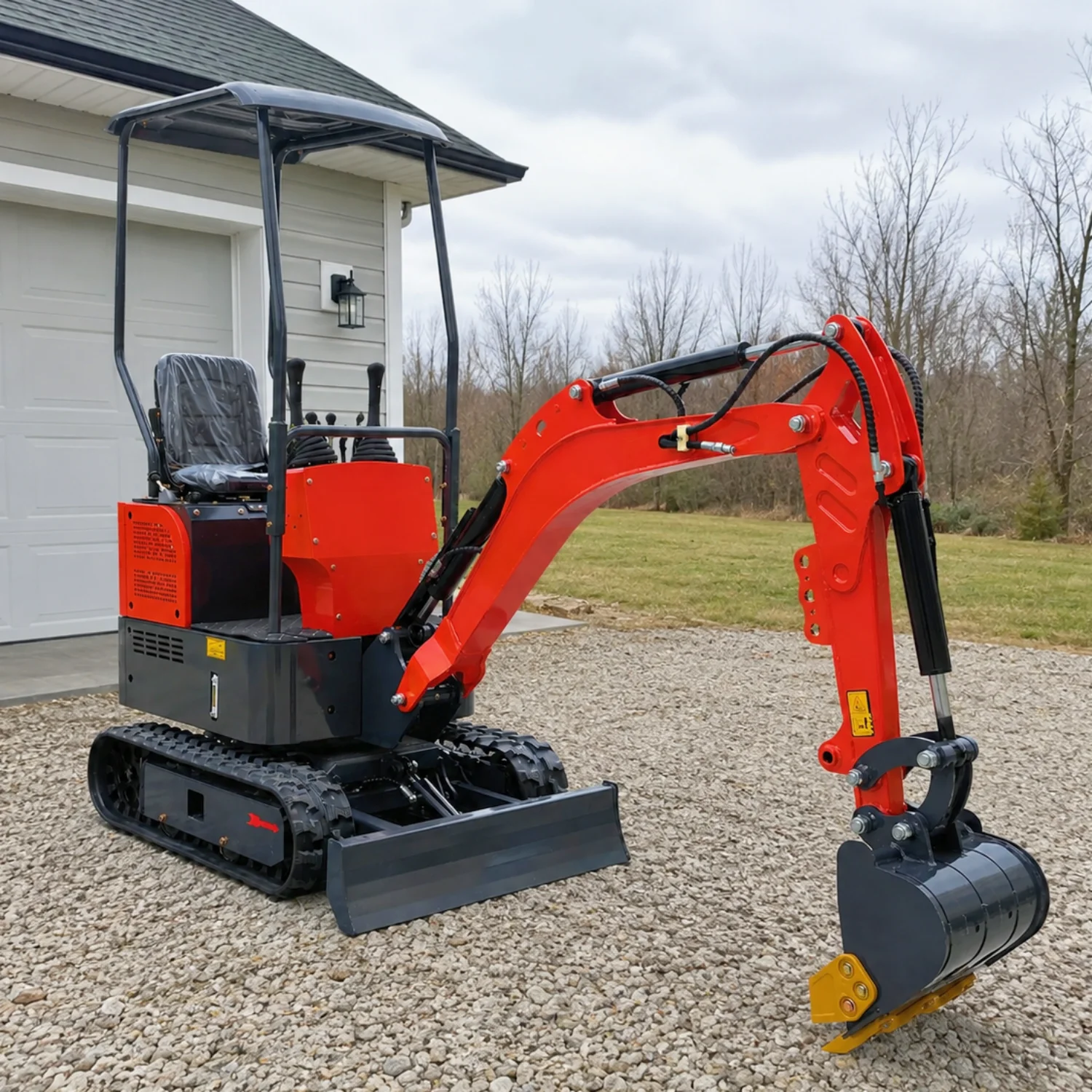 Maßgefertigter Mini-Raupenbagger 1 Tonne 1,5 Tonnen Hydraulikbagger mit Kubota-Motor CE EPA Euro 5 Kompakte Baumaschine