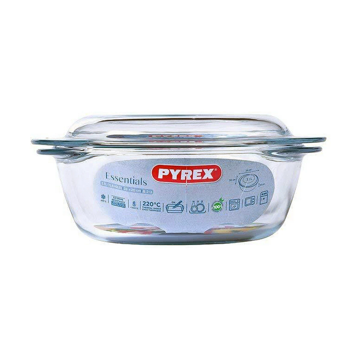 Cacerola Con Tapa Pyrex Essentials 1,4 L Transparente Vidrio 