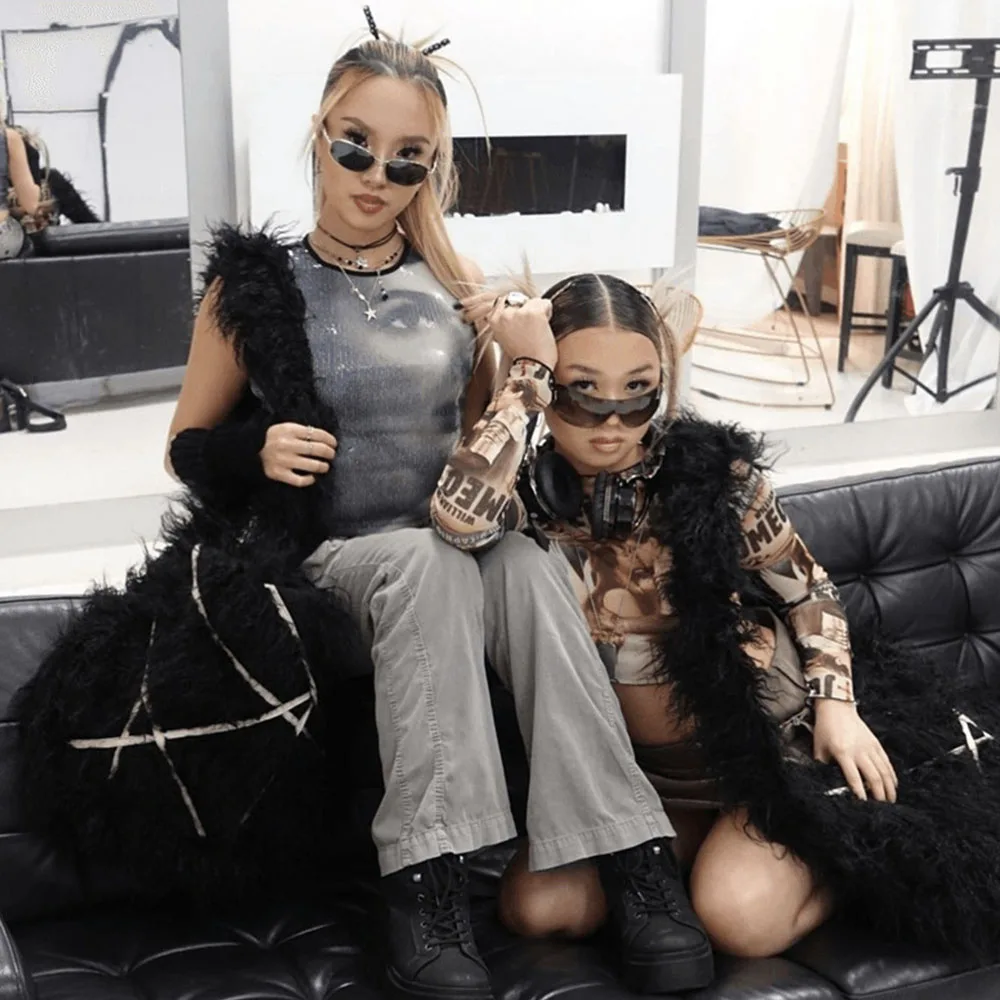 もこもこ Brand New Faux Fur Women Snow Boots Y2K Spice Girl Fashion