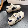 Fall New Style Thick Bottom Breathable Casual Flat Bottom Sports Shoes White Sneakers Women's Low Top Rubber Outsole Shoes