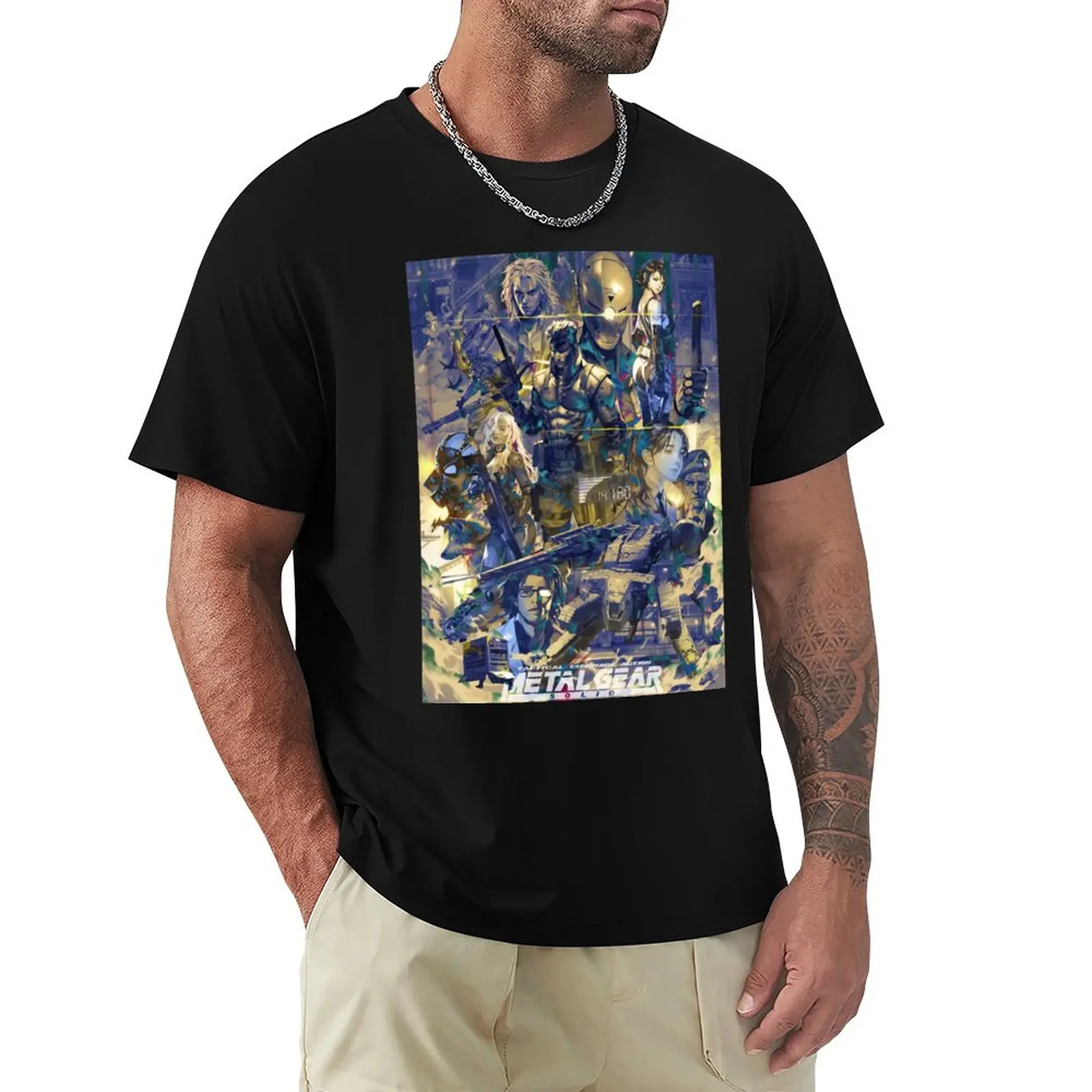 

Metal Gear Solid Team T-Shirt vintage tees plain t shirts men