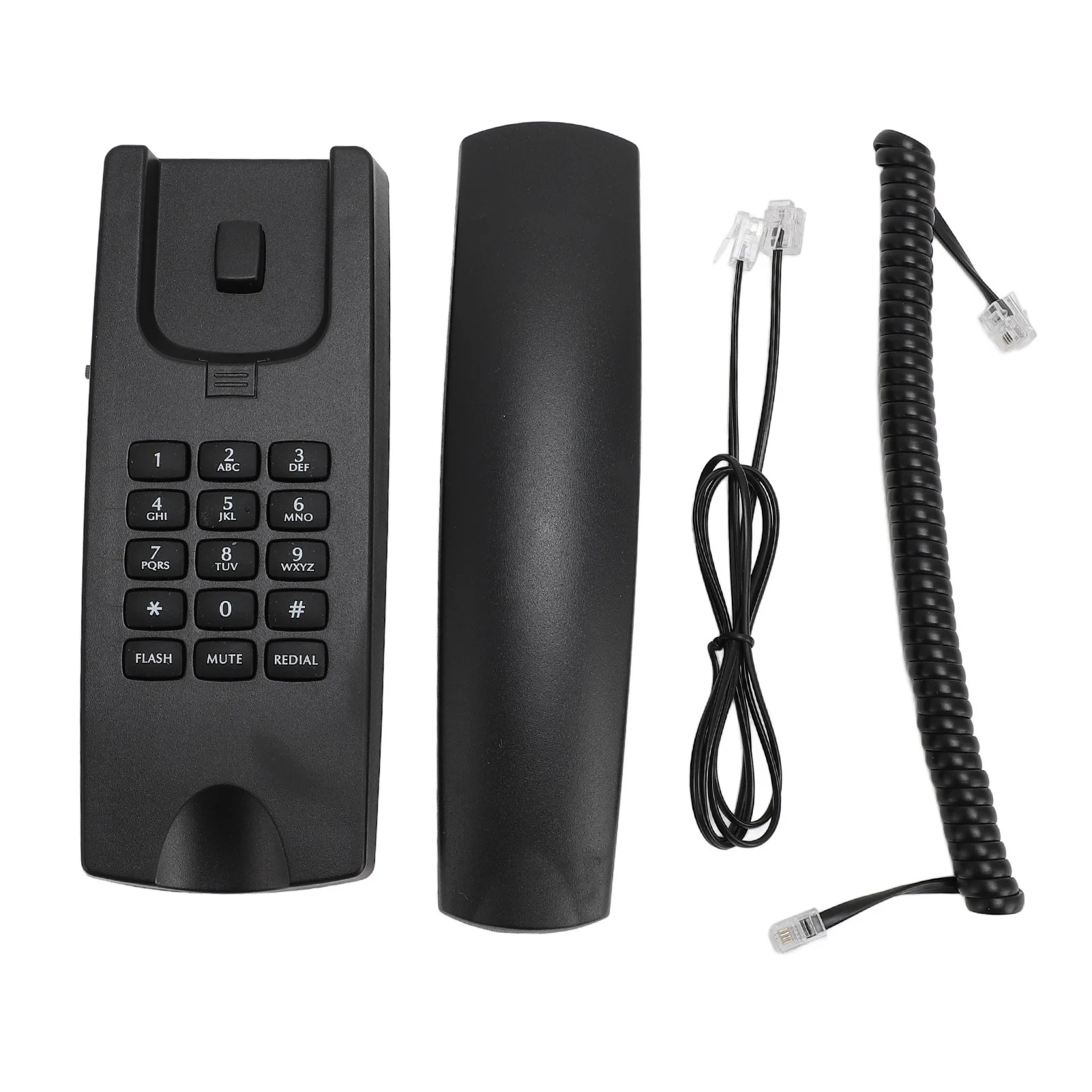 Corded Home Phone Corded Phone ABS Wall Mounted Landline Telephone with Volume Control Mute and Redial Function for Office Hotel