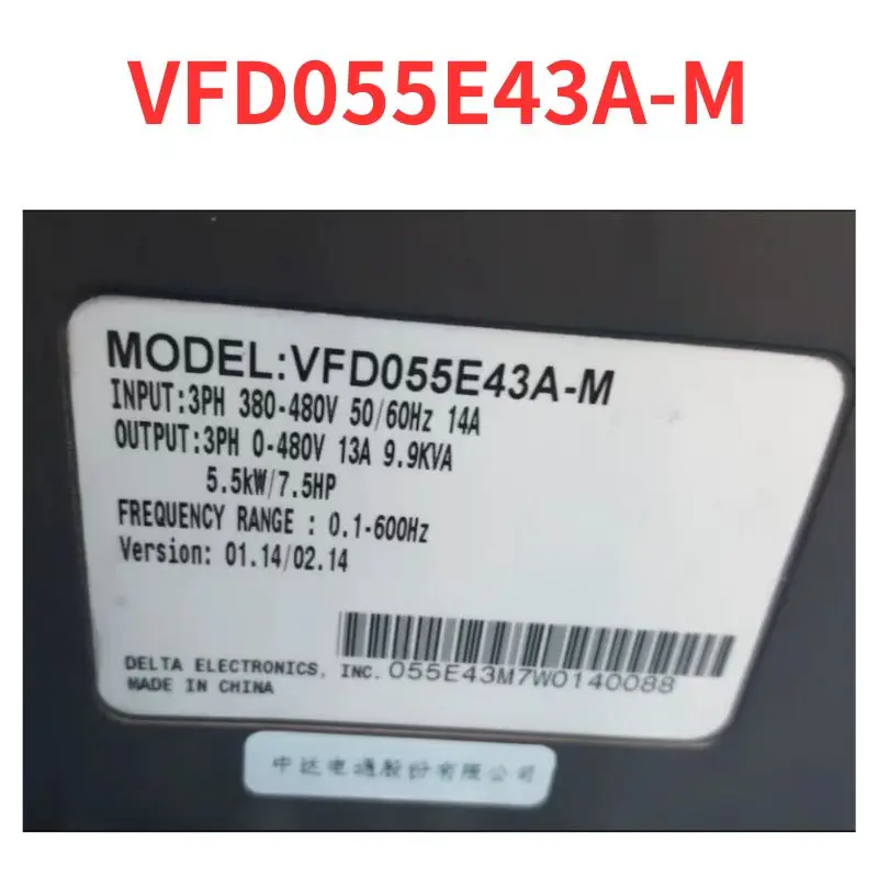 

Second-hand VFD055E43A-M inverter test OK Fast Shipping