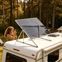 Supports de montage de panneaux solaires, support inclinable réglable de 45 pouces, en alliage d'aluminium portable pour toit de camping-car, bateau, tout système hors réseau 3
