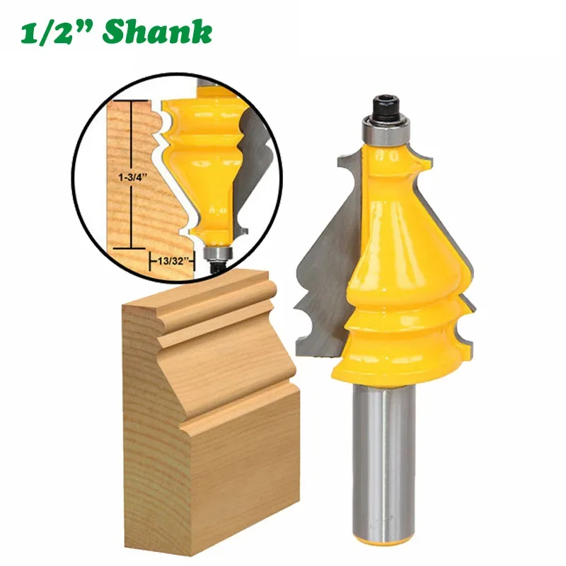 1Pc 1/2 "12.7Mm Fresa Con Gambo Linea Di Intaglio Del Legno Stampaggio Architettonico Punta Del Router Lavorazione Del Legno Tenone Fresa Legno