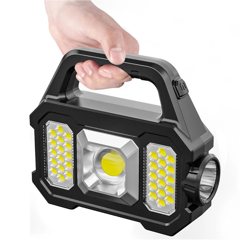 Description Picture 5 of item6 Gears Rechargeable Flashlight Waterproof Torch Light Portable Powerful Lantern Solar USB Charging for Outdoor Accessories