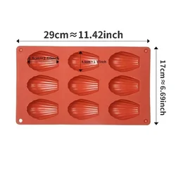 Silicone Madeleine Baking Mold - Non-Stick Shell-Shaped Pan (Random Color)