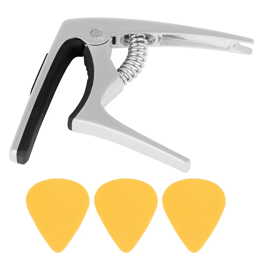 

Guitar Tuning Clip Guitar Capo Universal Metal Capo Multifunctional Turning Capo with Guitar Picks