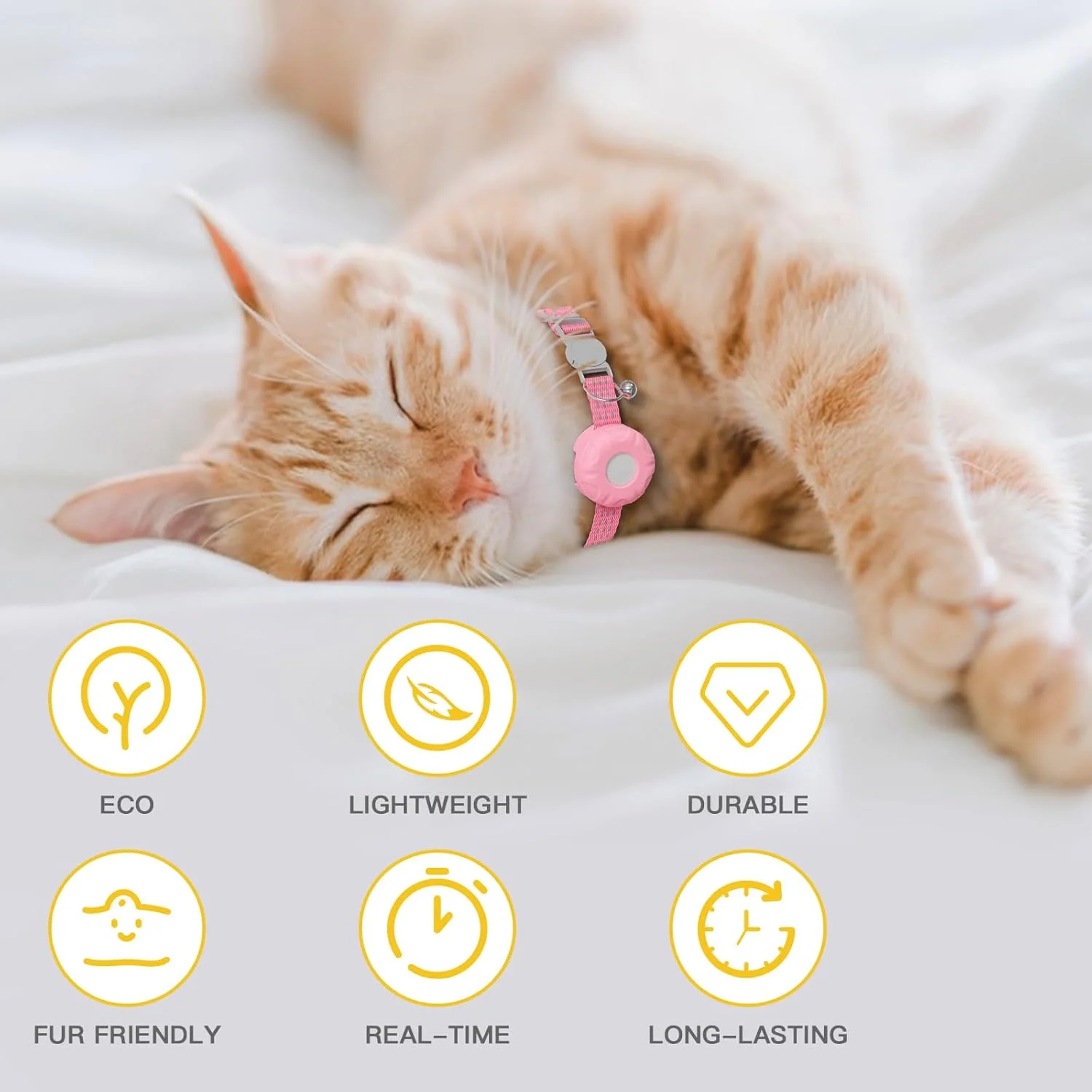 HONGTOP Cat Chain Tracker GPS Anti-Loss Pet Safety Device Waterproof - Image 5