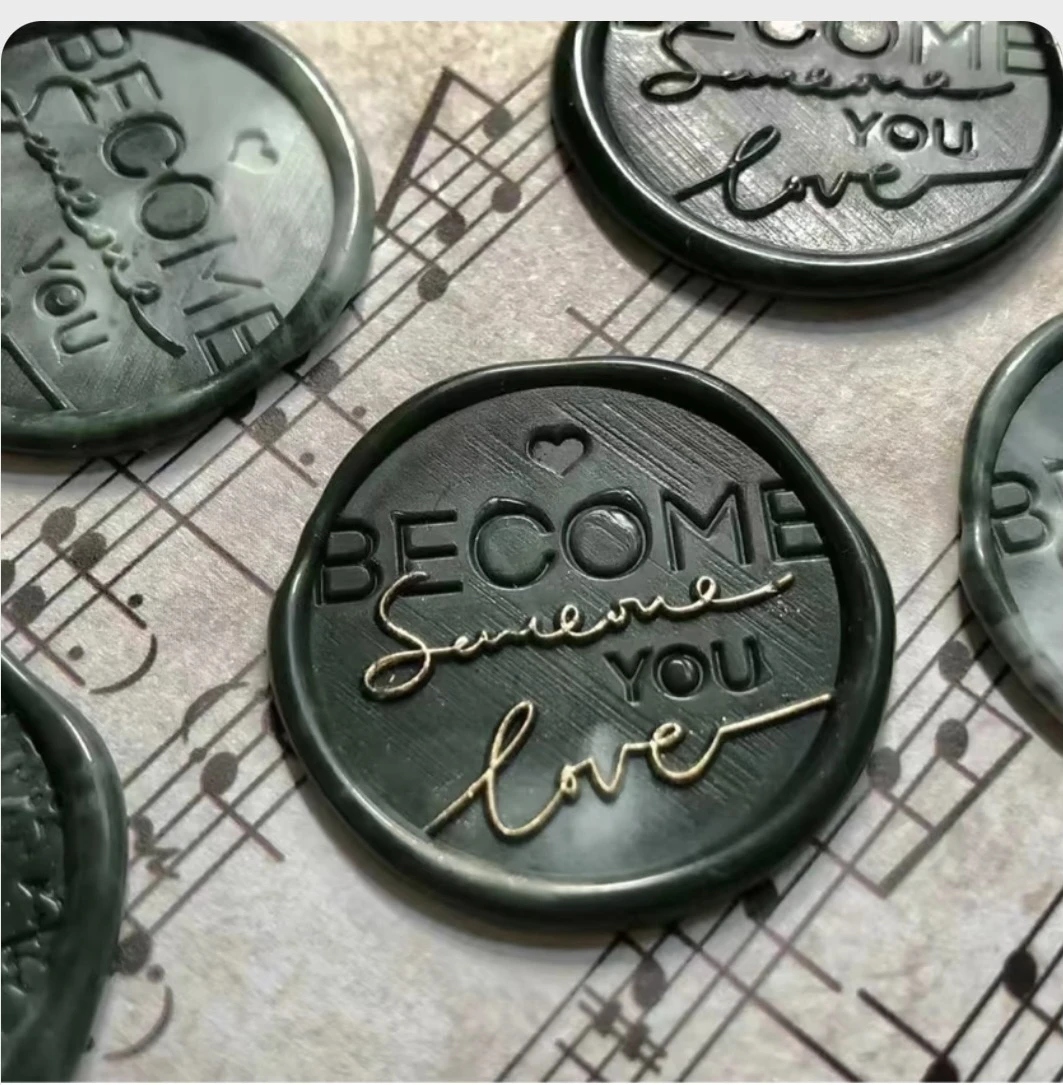 Bronze Wedding Initial Stamp Fire Seal Rose Tulip Pearl  Photo Frame Relief Oval Fire Seal Teaching Stationery Busin...