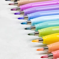 6Pcs Soft Brush Tip Marker Pens Artist Markers Brush Pens Hand Lettering Calligraphy Retro Colors for Journaling  Drawing 3