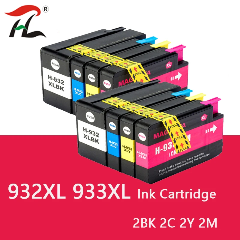 

2 комплекта 932XL 933 для HP 932 933XL сменный чернильный картридж для принтера HP 932 933 Officejet 6100 6600 6700 7110 7610 7612