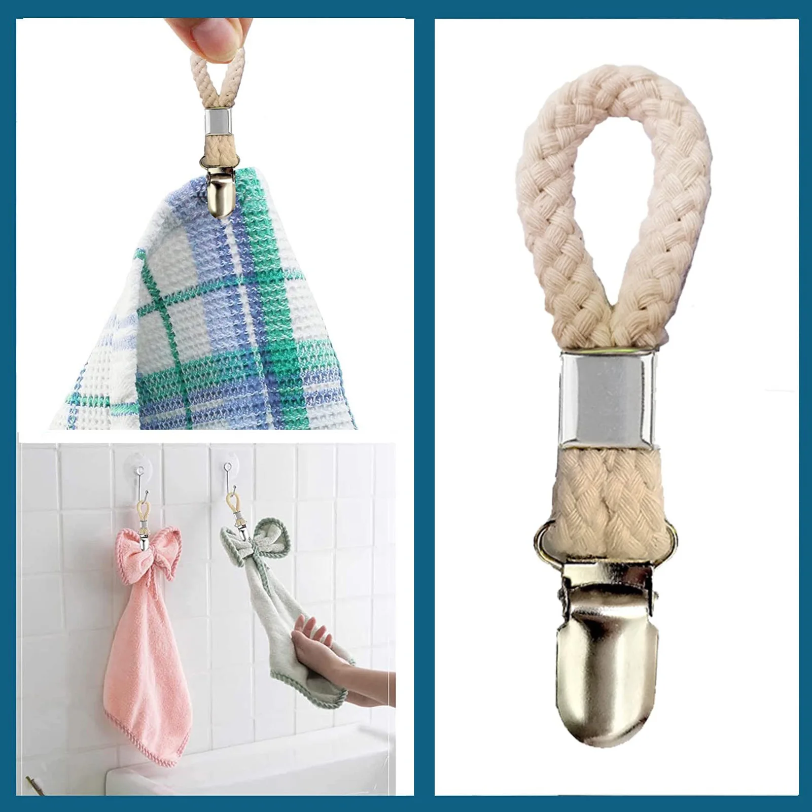 Hanging Clips Tea Towel Clip On Hooks Hand Towel Hangers Hanging