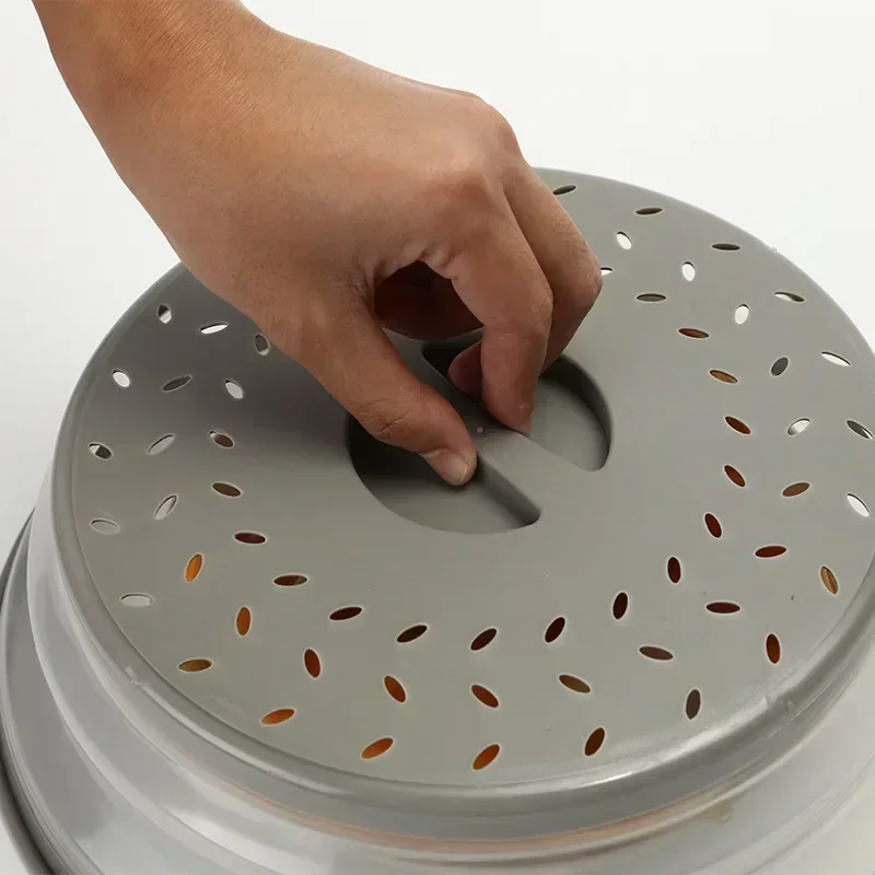 Food Cover Kitchen Utensils Kitchen Supplies Microwave Cover Microwave Splatter Cover Collapsible Food Plate Cover Drainer Basket Microwave Heating Splash-proof Kitchen Cooking Lid