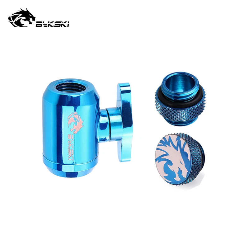 Bykski Kit Interruptor de Válvula de Água Dupla Fêmea g1 Thread Rosca para Computador Sistema Refrigerador Interruptor Mais Plugue Macho para Macho Encaixe - Imagem 2