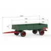 CROSSRC T009 RC Trailer for 1/8 Scale RC Tractor Truck TL4 Iron Bull Remote Control Model Car 4