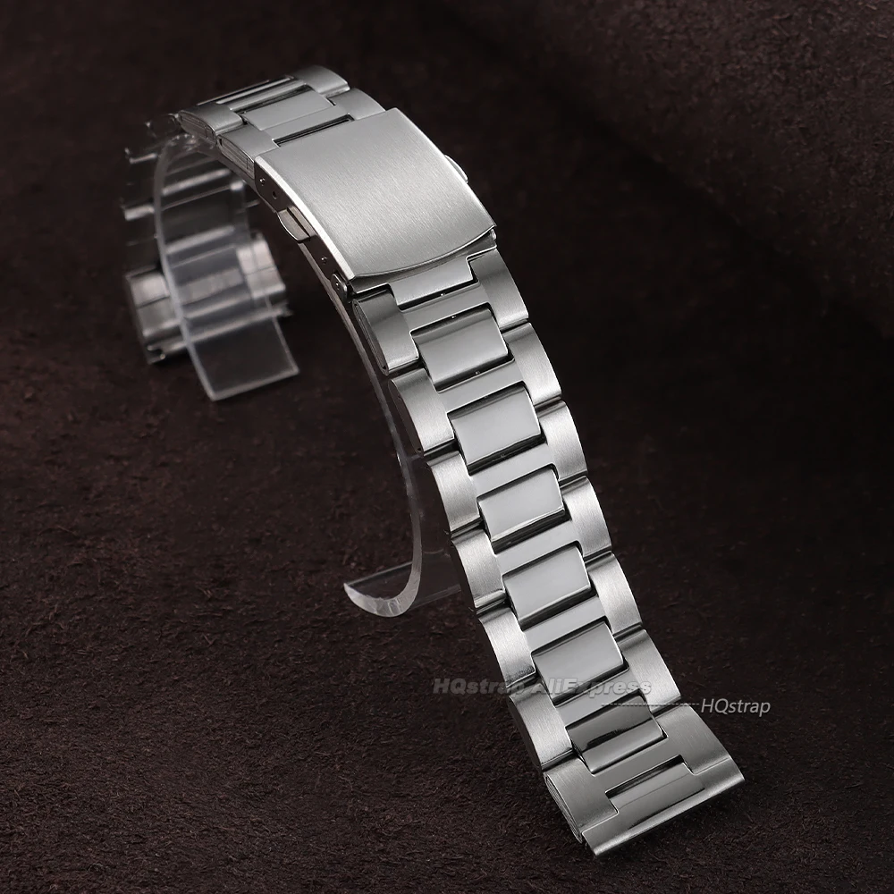 Elegant Stainless Steel Folding Buckle Watch Strap