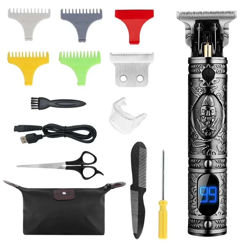 

Cutting Machine RESUXI LM-400/300/800/911 Stainless Steel T Blade Hair Trimmer Men Shaver Rechargeable Baldheaded Hair Clippers