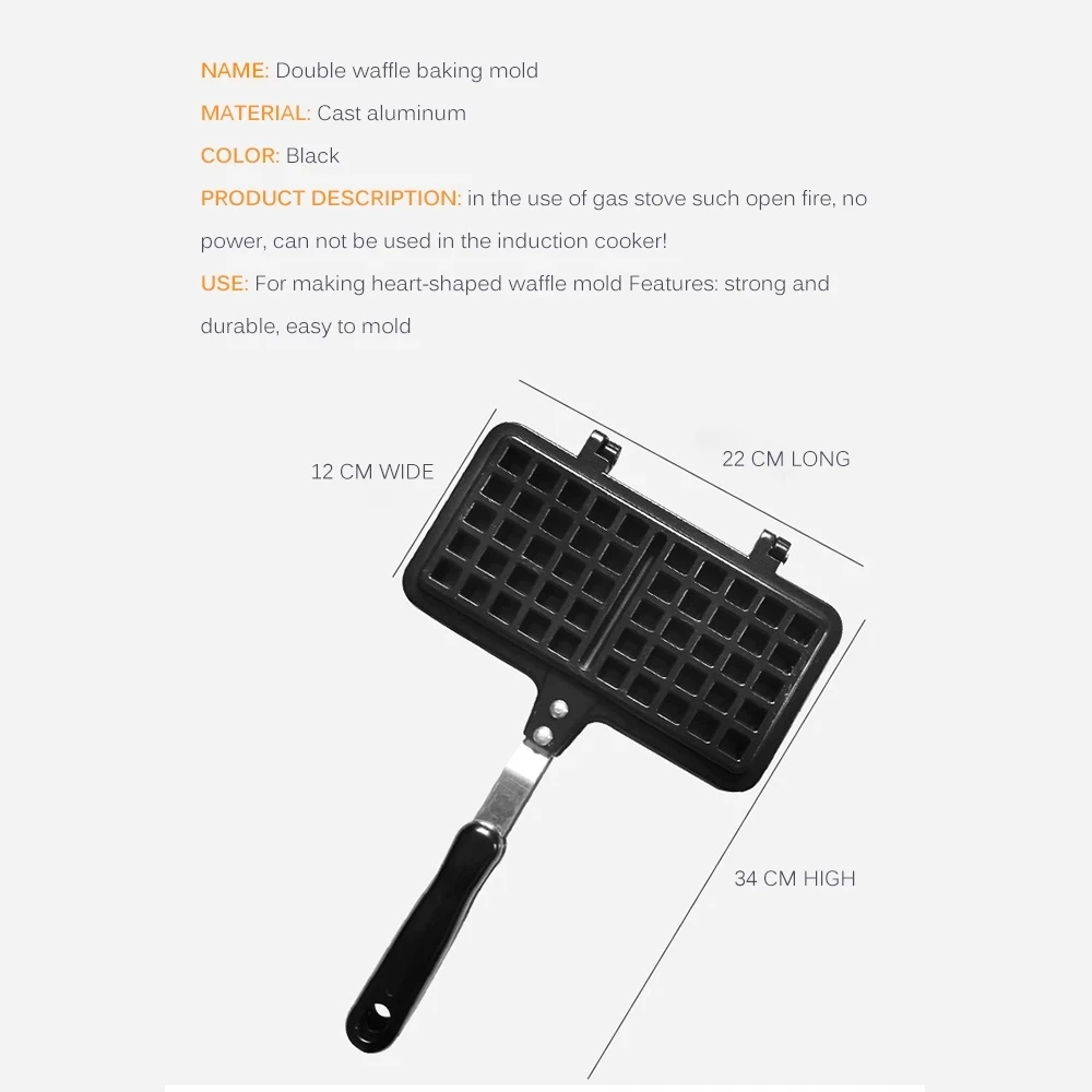 Cooking Waffle Maker Cake Mold Baking Tray Household Baking Accessories Kitchen Gas Pancake Wafel