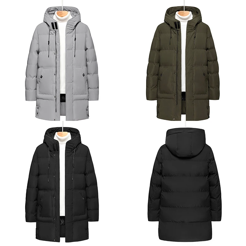 Mens 2023 Winter Thick Warm Windproof Hooded Parka Men Fashion Oversize Jacket Parka Coat Male Black Parka Large Size 8XL Big