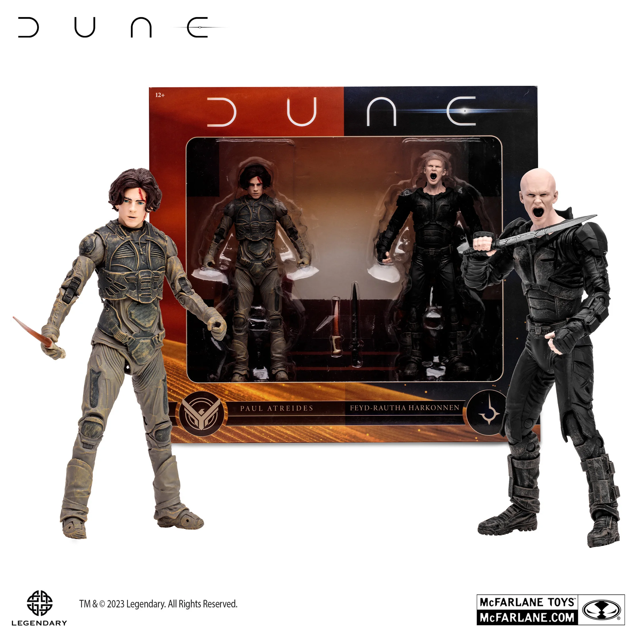 Mcfarlane Toys Dune 2 The Movie Paul Atreides & Feyd-Rautha Harkonnen (Dune: Part Two) 2-Pack Action Figure Mobili Da 7 Pollici